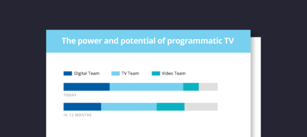 Graphic of preview of the report titled, "The Power and Potential of Programmtic TV" with a chart