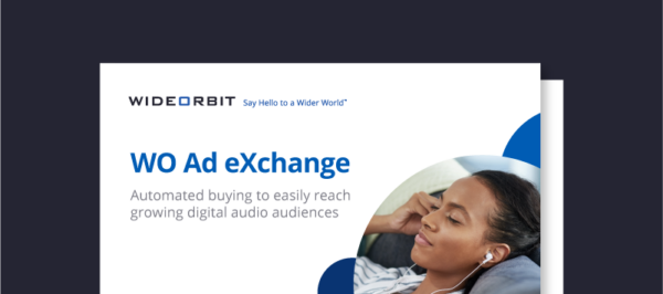 Preview of a document titled "WO Ad eXchange" with an image of a black women contently resting on a couch listening to headphones