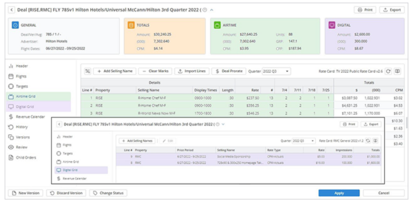 WO Omni - Sales product UI, cross-media deals