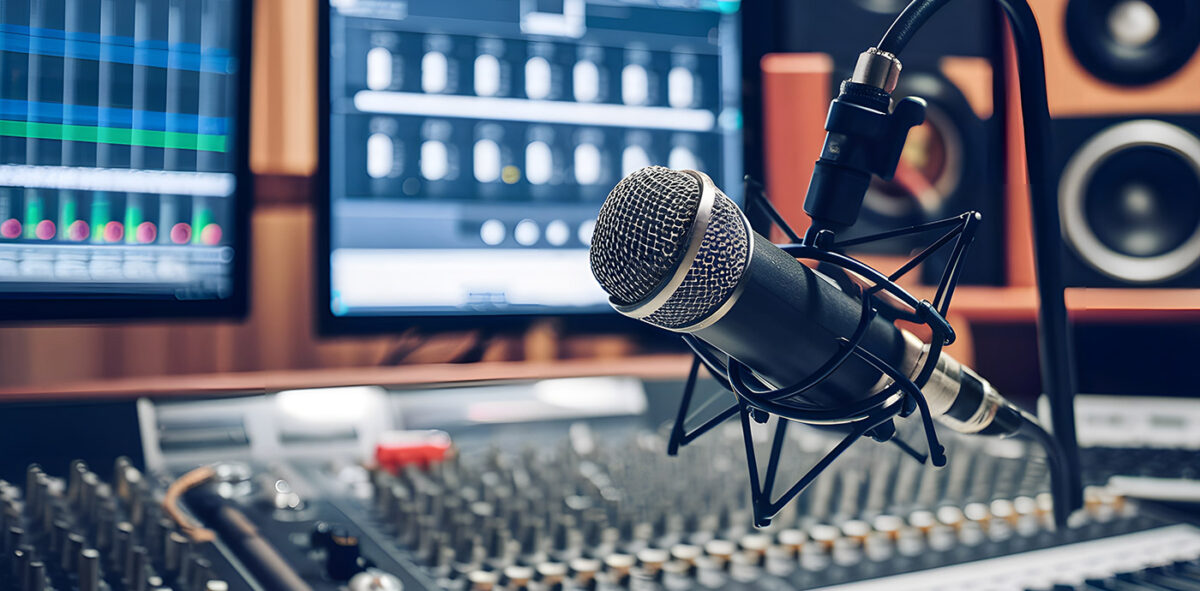 Radio Booth with Microphone