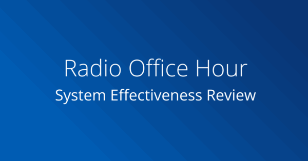 System Effectiveness Review